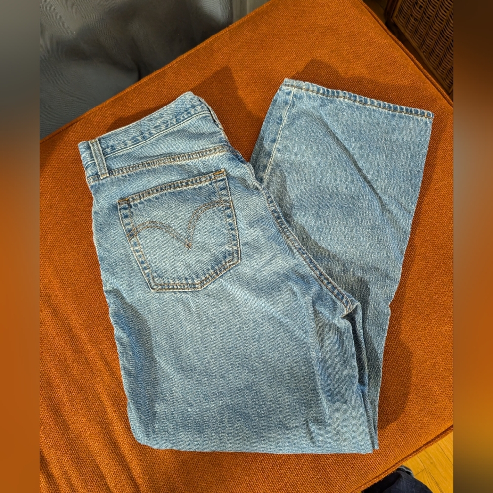 Levi's Ribcage Straight Ankle Button fly Blue Jeans